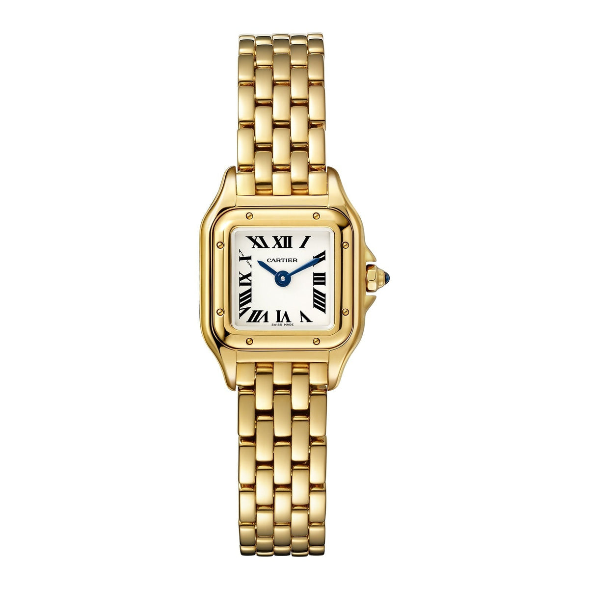 Panthère de Cartier Mini Model Watch - 19mm, 18K Yellow Gold, Silver Dial, Ref. WGPN0016/WGPN0036