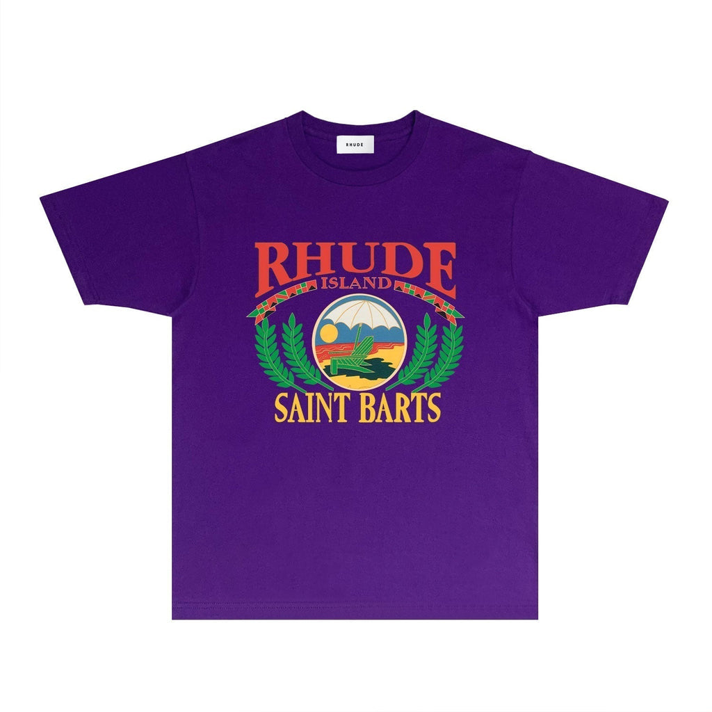 Rhude T-shirts Printed Trendy Pure Cotton