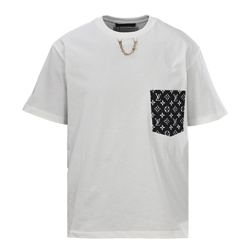 Louis Vuitton Chain-Detail Denim Pocket Short-Sleeve T-Shirt - product image 2
