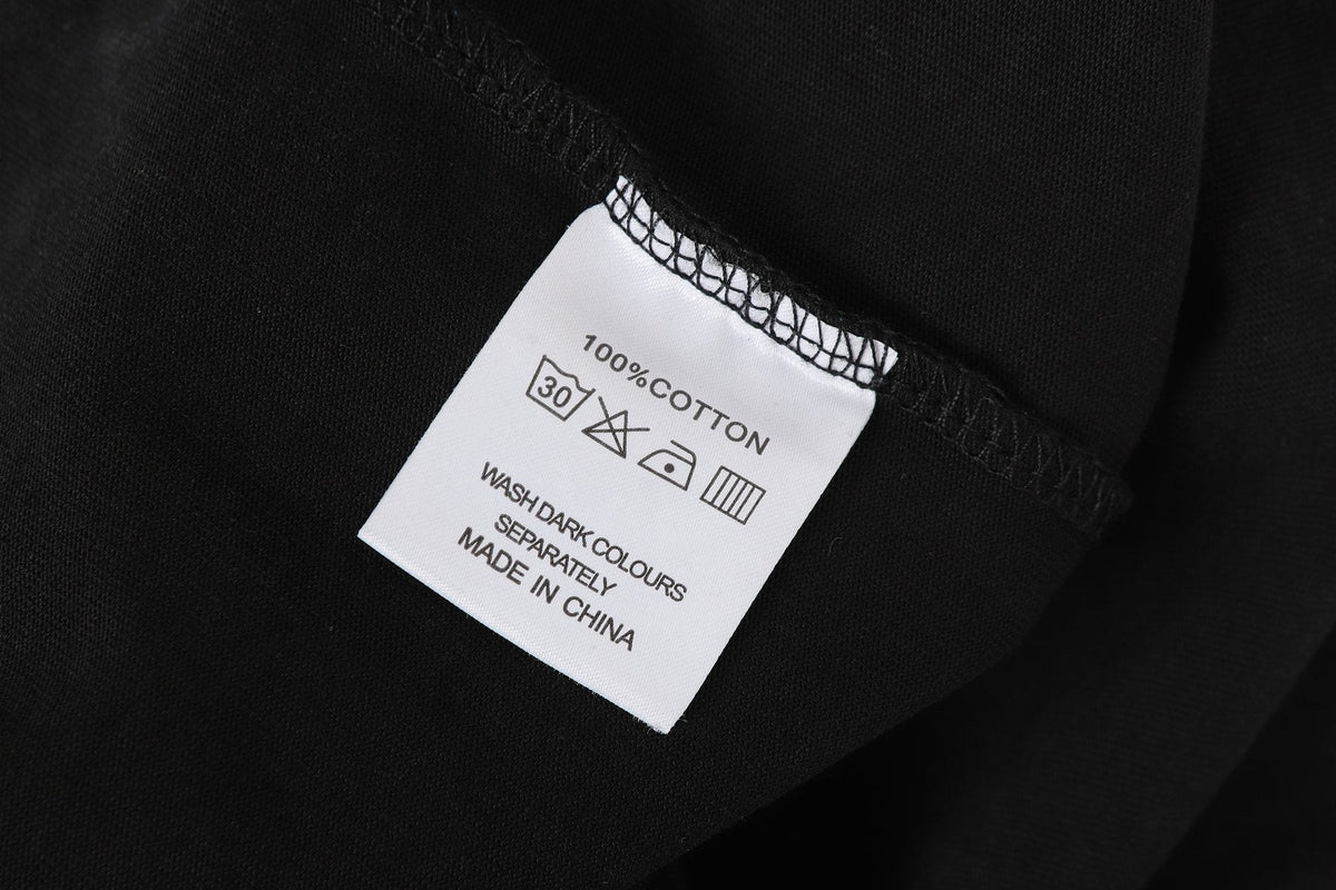 Godspeed Skull Graphic Washed Black T-Shirt — neck_label