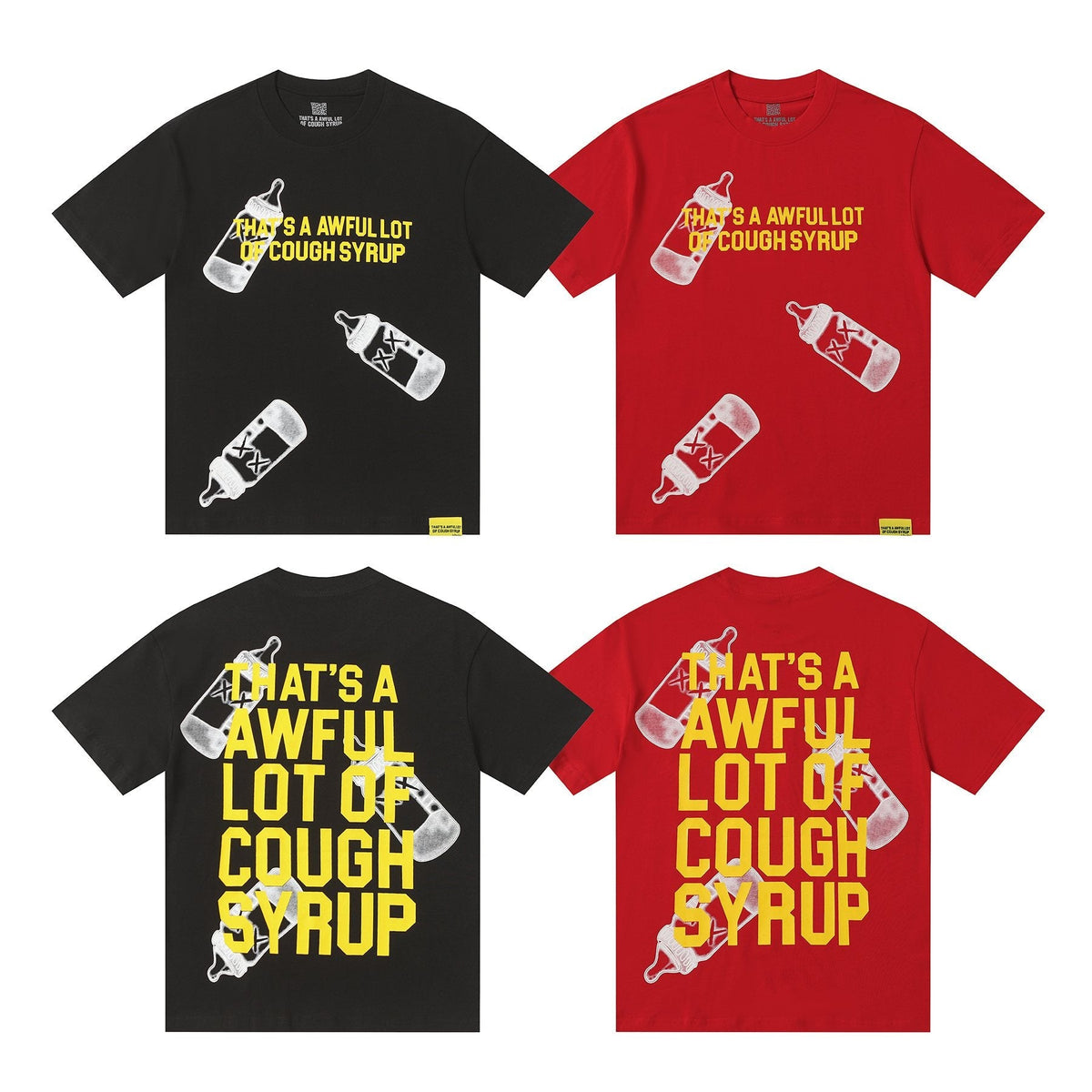 THAT'S A AWFUL LOT OF COUGH SYRUP Front & Back Graphic T-Shirt — comparison