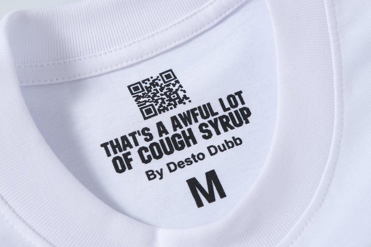 THAT'S A AWFUL LOT OF COUGH SYRUP Leaf Graphic Short-Sleeve T-Shirt — neck_label
