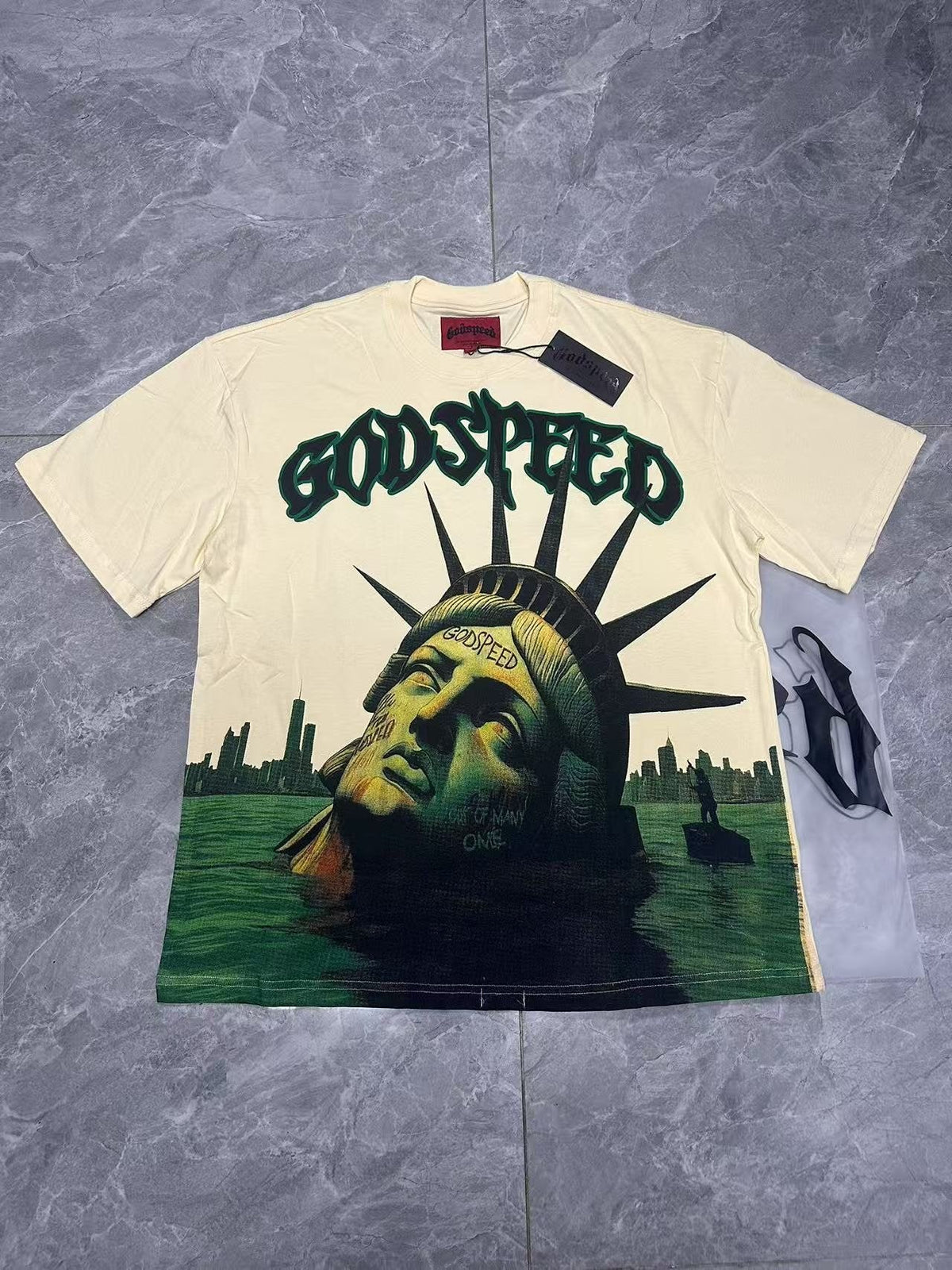 Godspeed Statue of Liberty Sun Eye Short-Sleeve T-Shirt — context