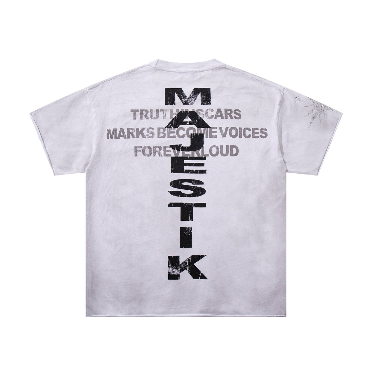 MAJESTIK Rhinestone Graphic Short-Sleeve T-Shirt — back