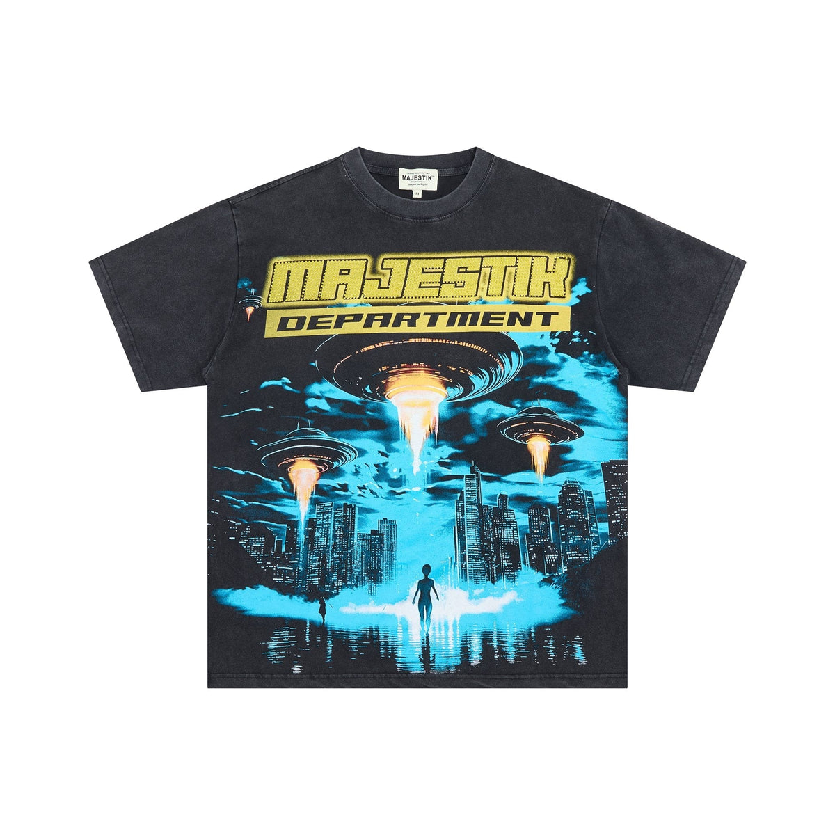 MAJESTIK UFO City Graphic Short-Sleeve T-Shirt — hero