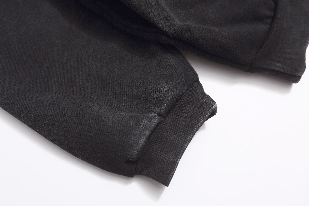 Fear of God Washed Black Side-Pocket Graphic Hoodie — detail