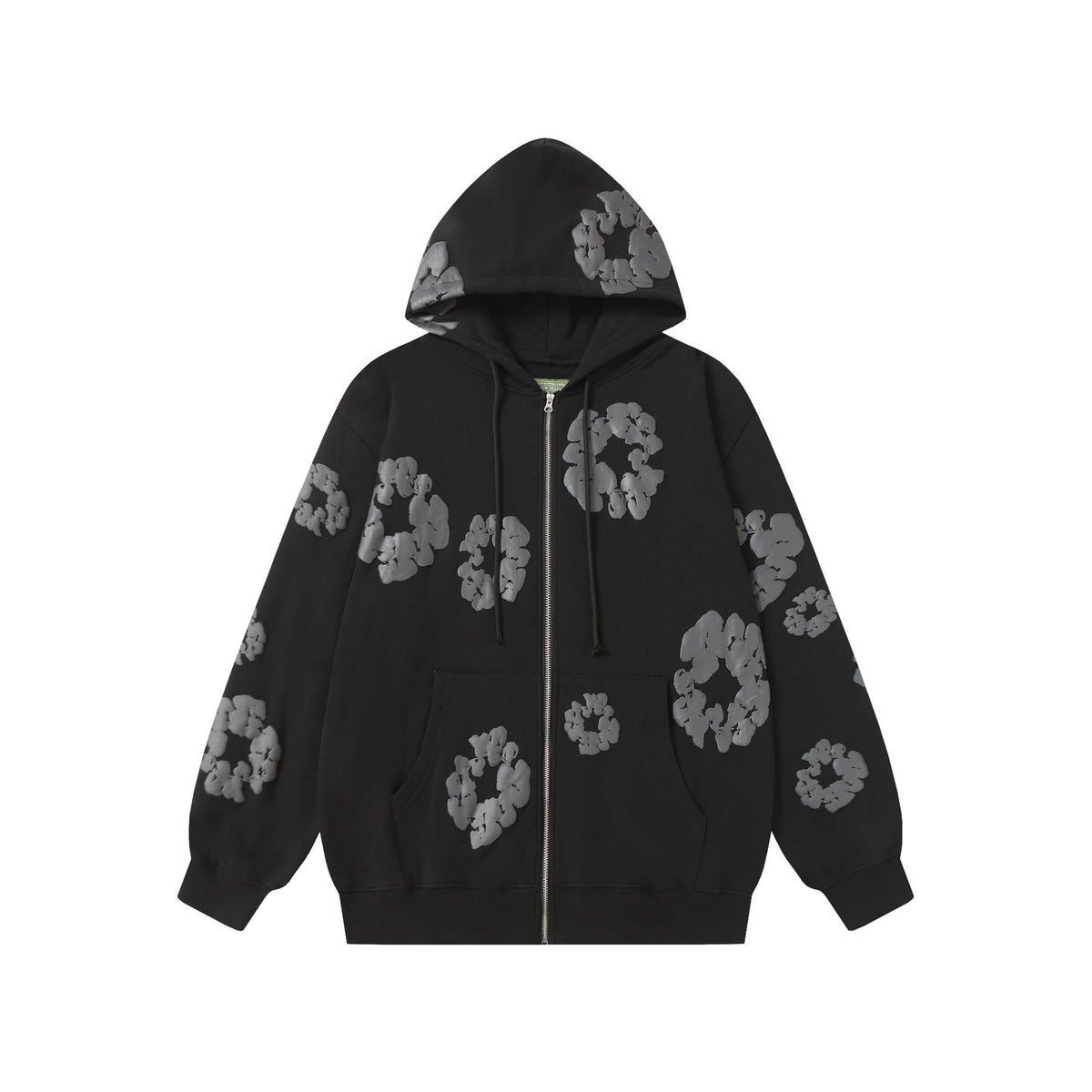 DENIM TEARS Floral Zip Hoodie — front