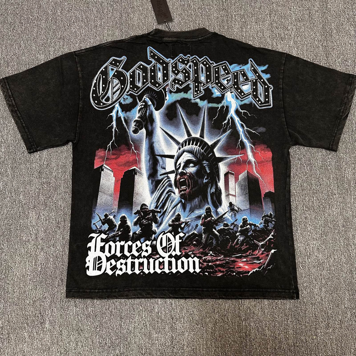Godspeed Forces Of Destruction Graphic T-Shirt — back
