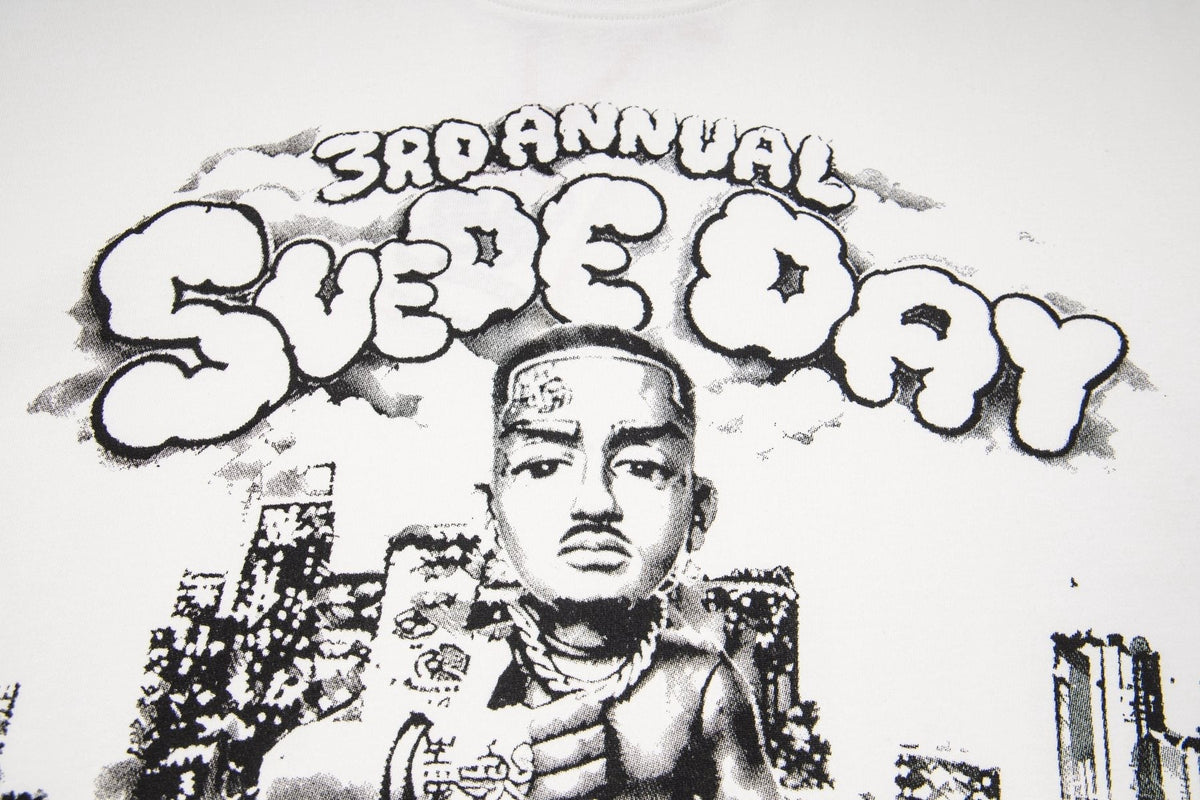 ASAALL White Black Front Graphic T-Shirt — detail