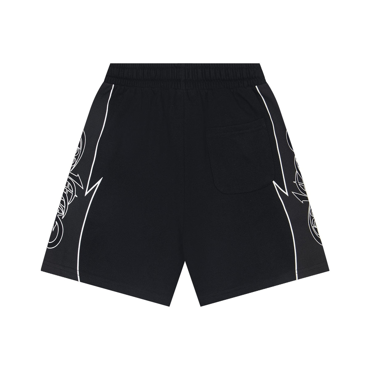 Godspeed Printed Side-Panel Drawstring Shorts — back