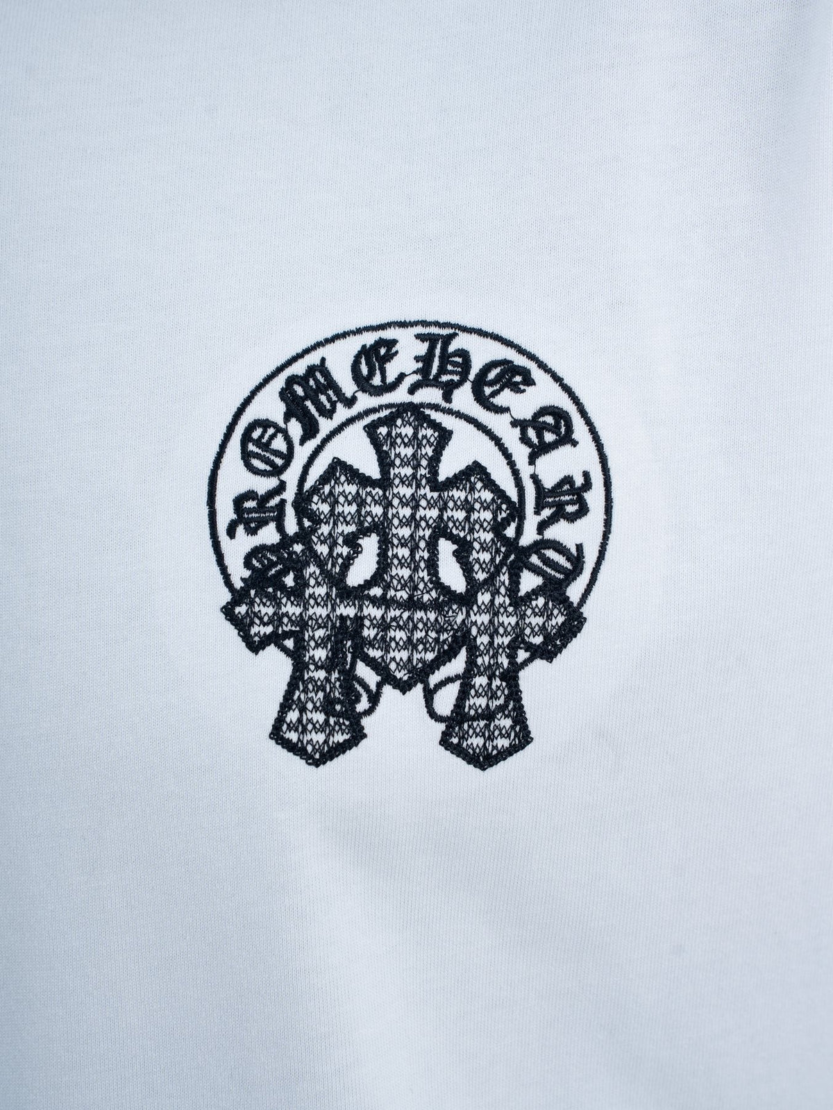 Chrome Hearts Rhinestone Slogan Graphic T-Shirt — detail