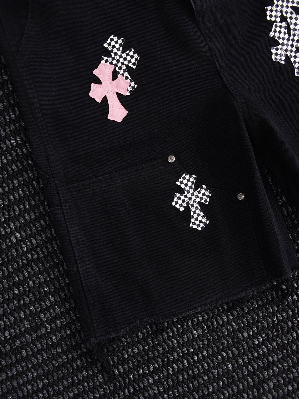 Chrome Hearts Cross Patch Cargo Shorts — detail