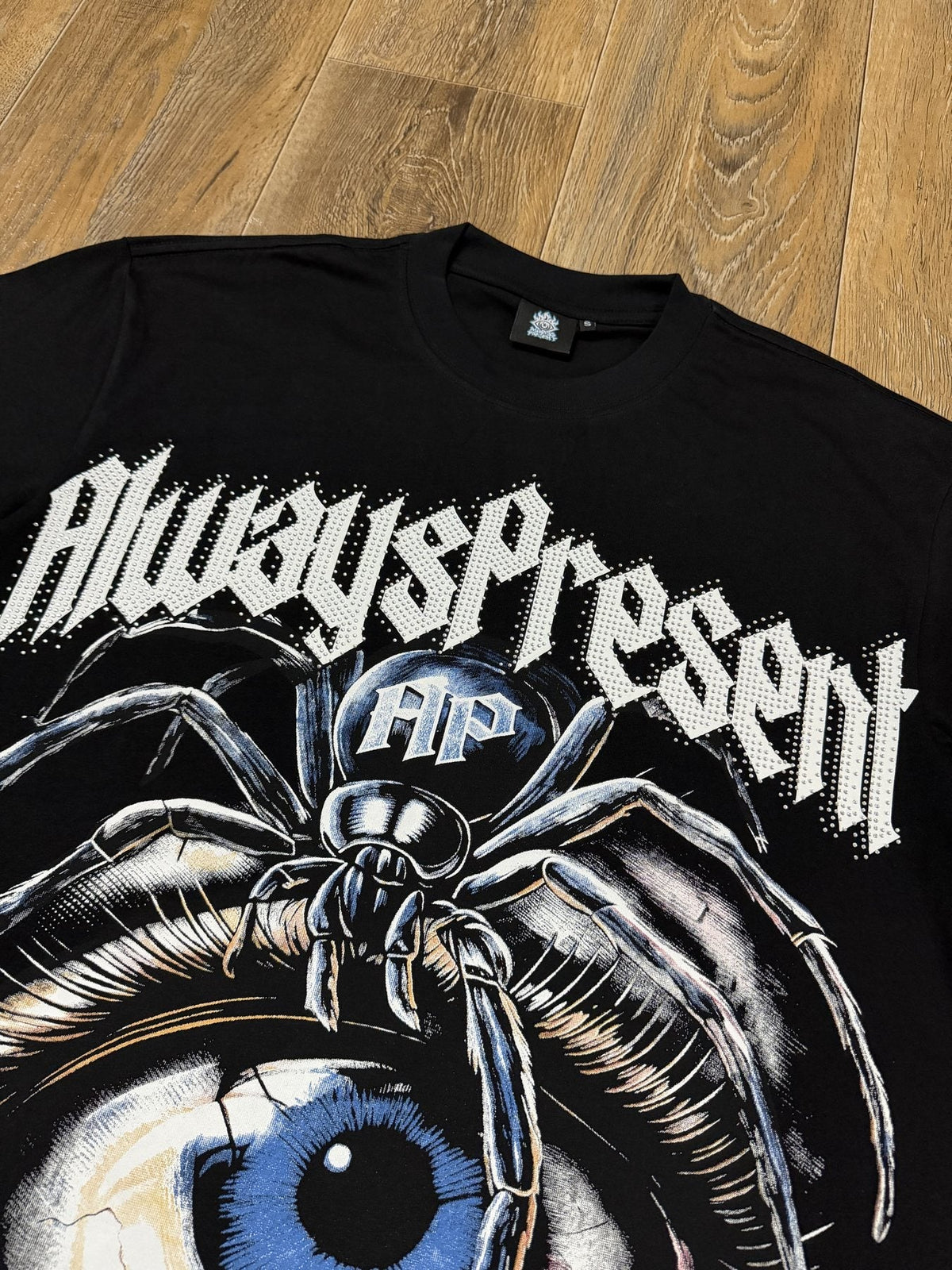 ALWAYS-PRESENT Champion Rhinestone Graphic Short-Sleeve T-Shirt — detail