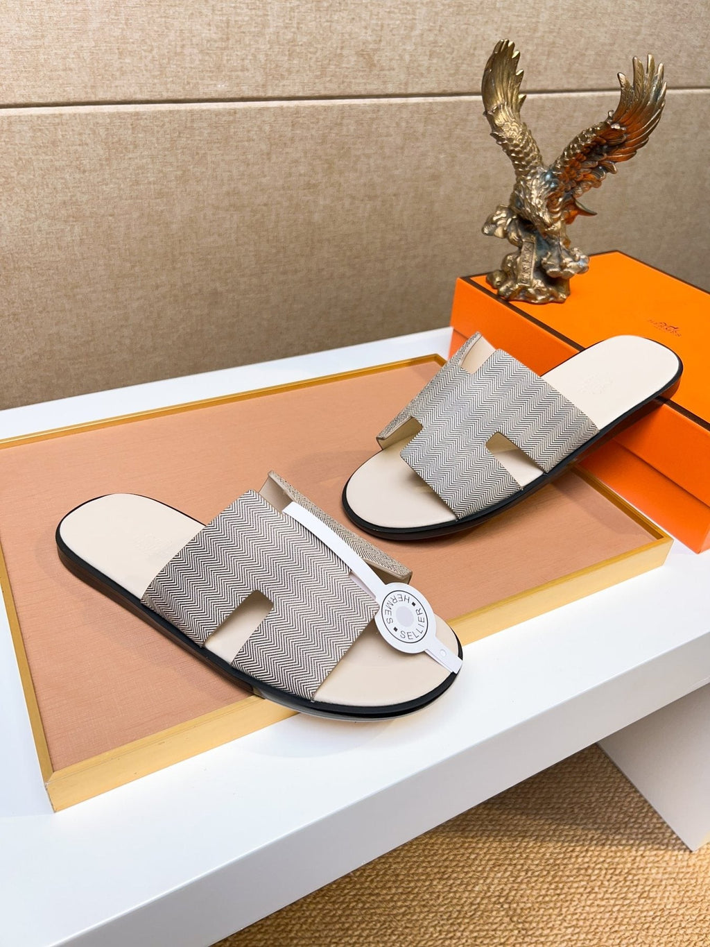 Hermès H-Upper Slide Sandals — side