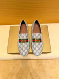 Gucci Monogram Stripe Slip-On Loafers — hero