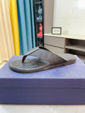 Dior Black Logo Thong Sandals — hero