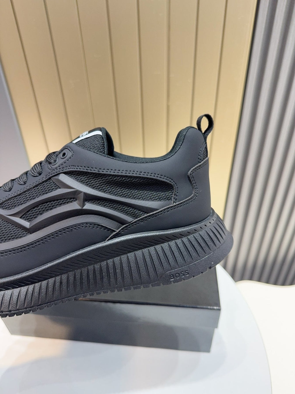 BOSS Black Low-Top Sneakers — side