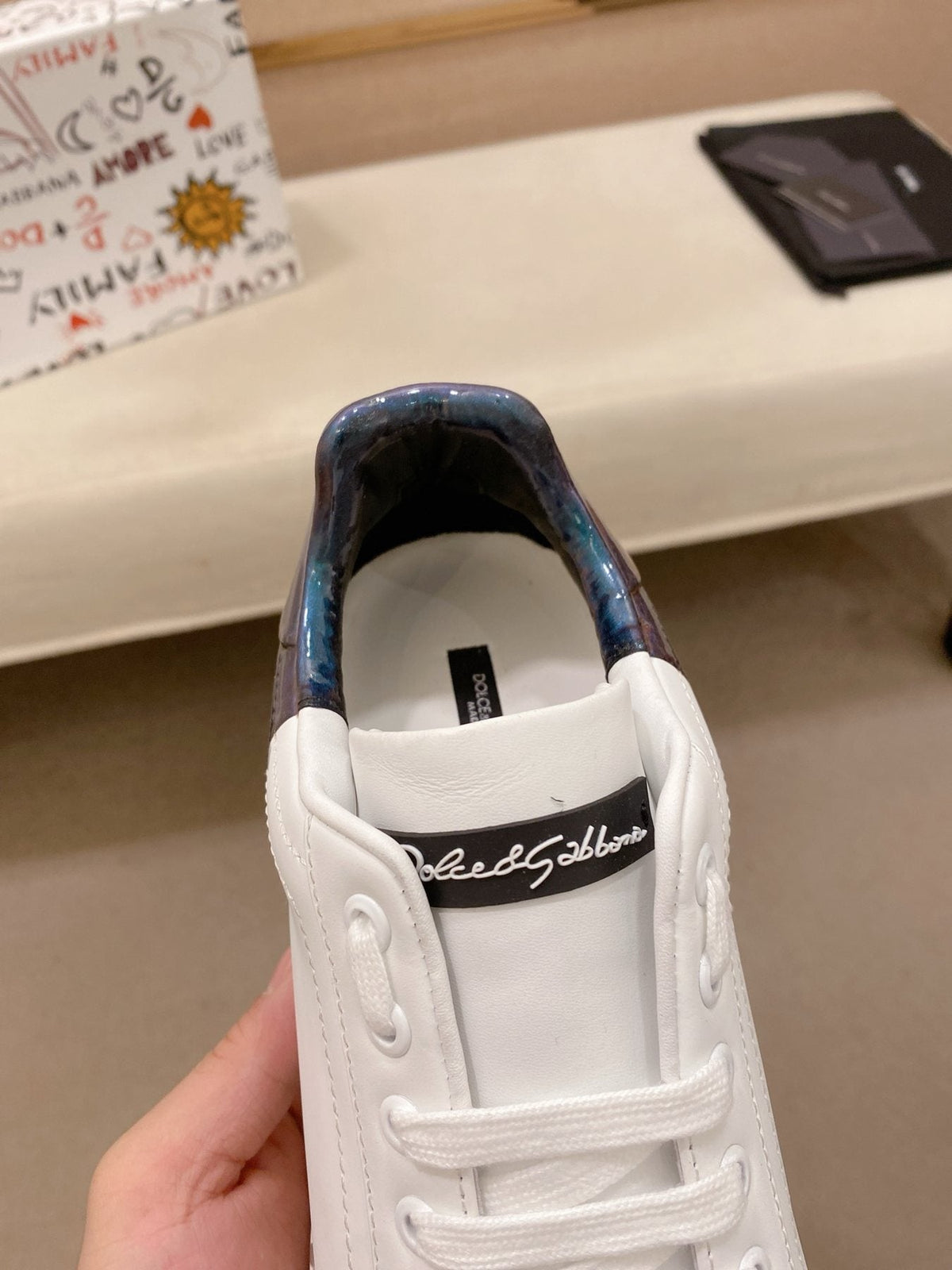 Dolce & Gabbana Graphic Heel Sneakers — detail