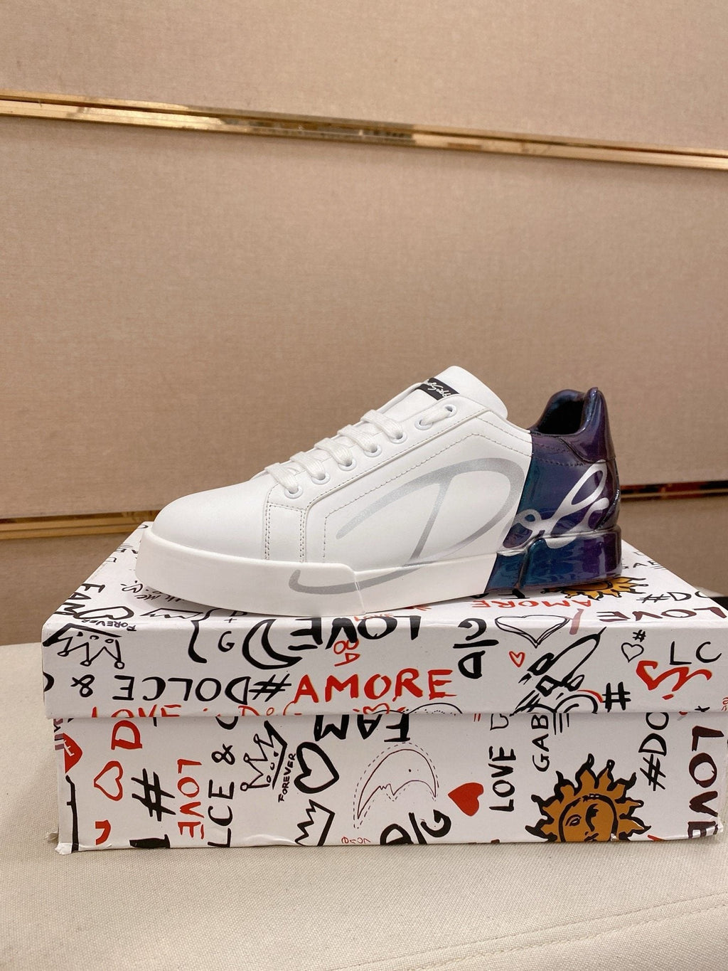 Dolce & Gabbana Graphic Heel Sneakers — hero