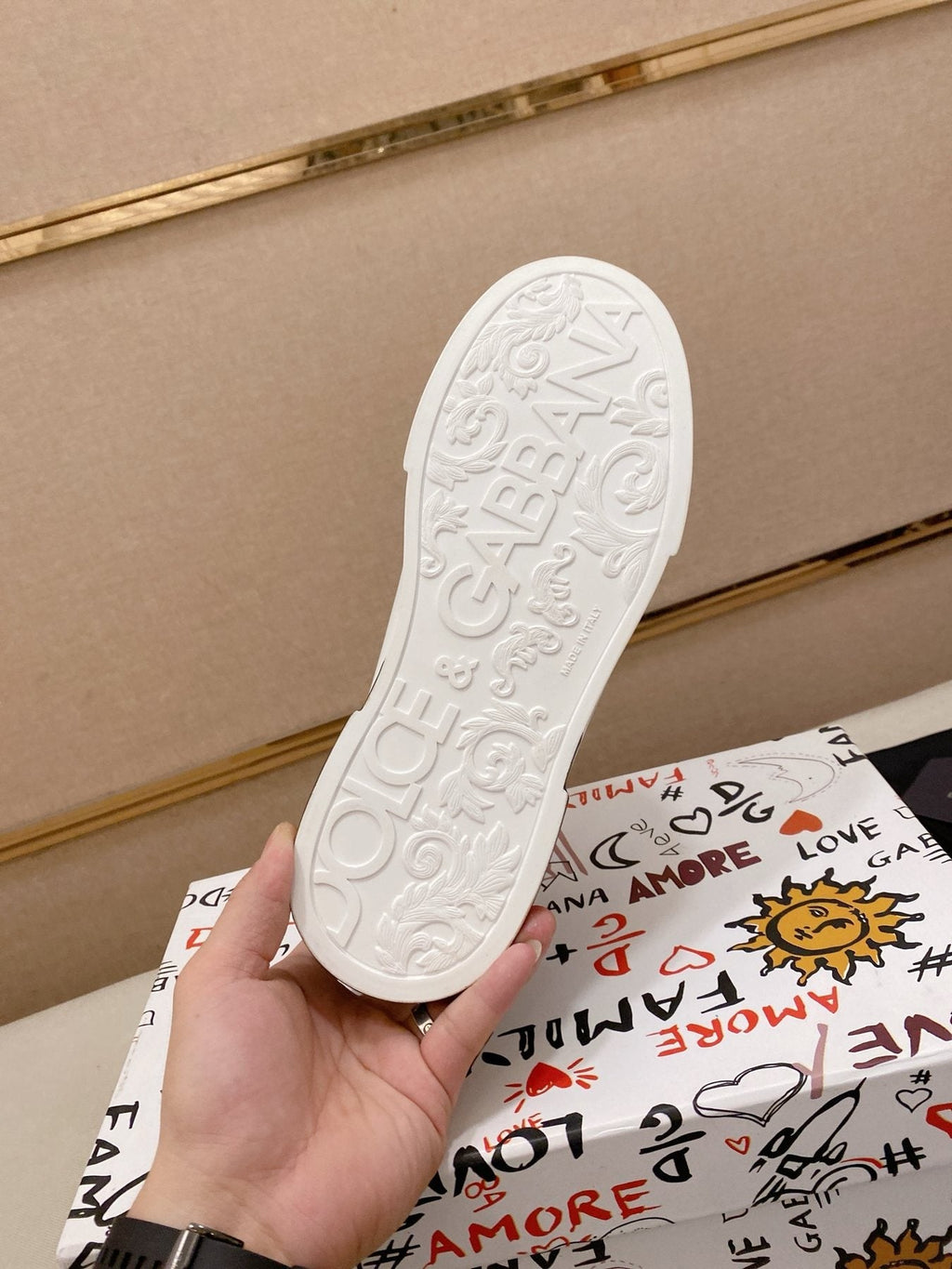 Dolce & Gabbana Graphic Heel Sneakers — back