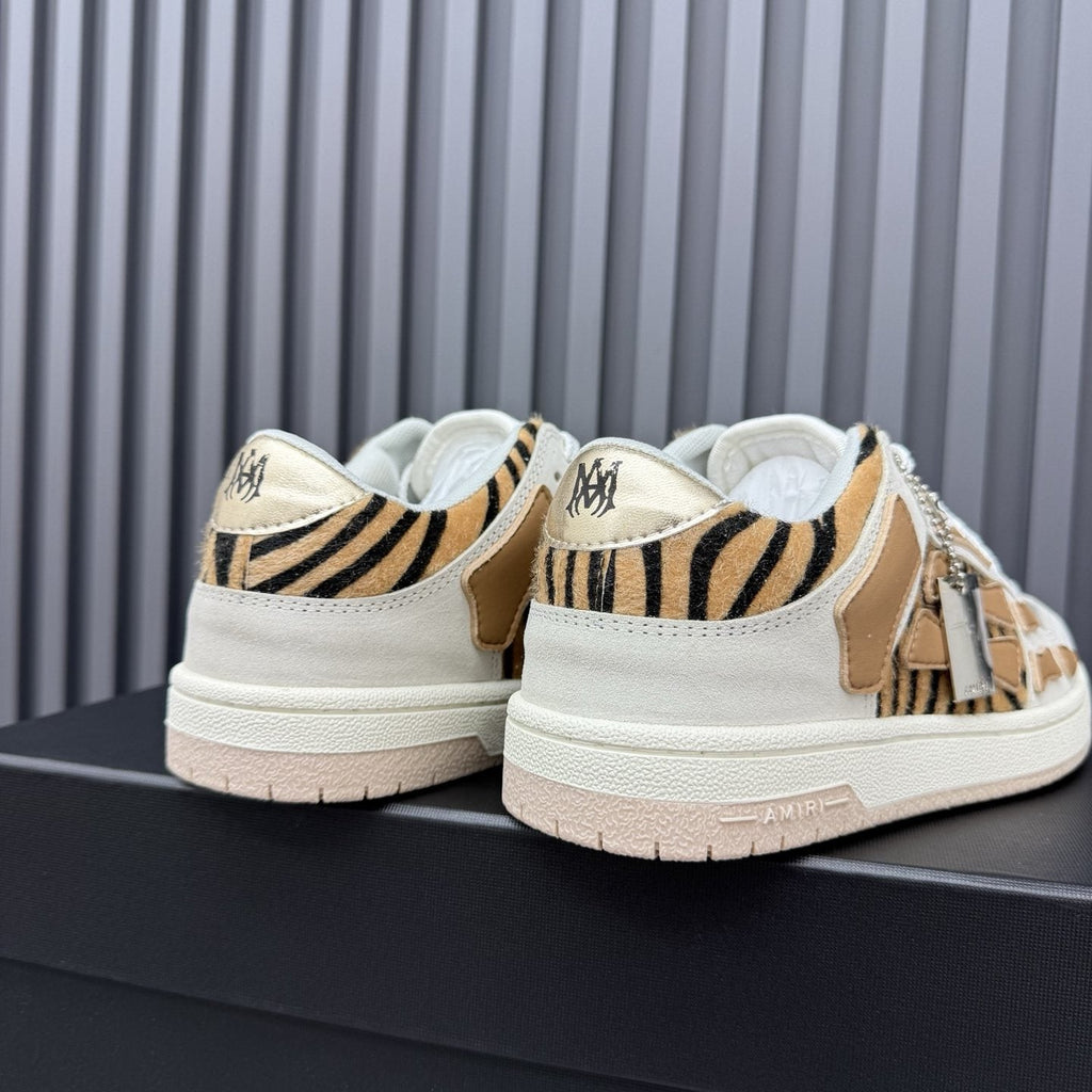 AMIRI Tan Patterned Panel Sneakers — back