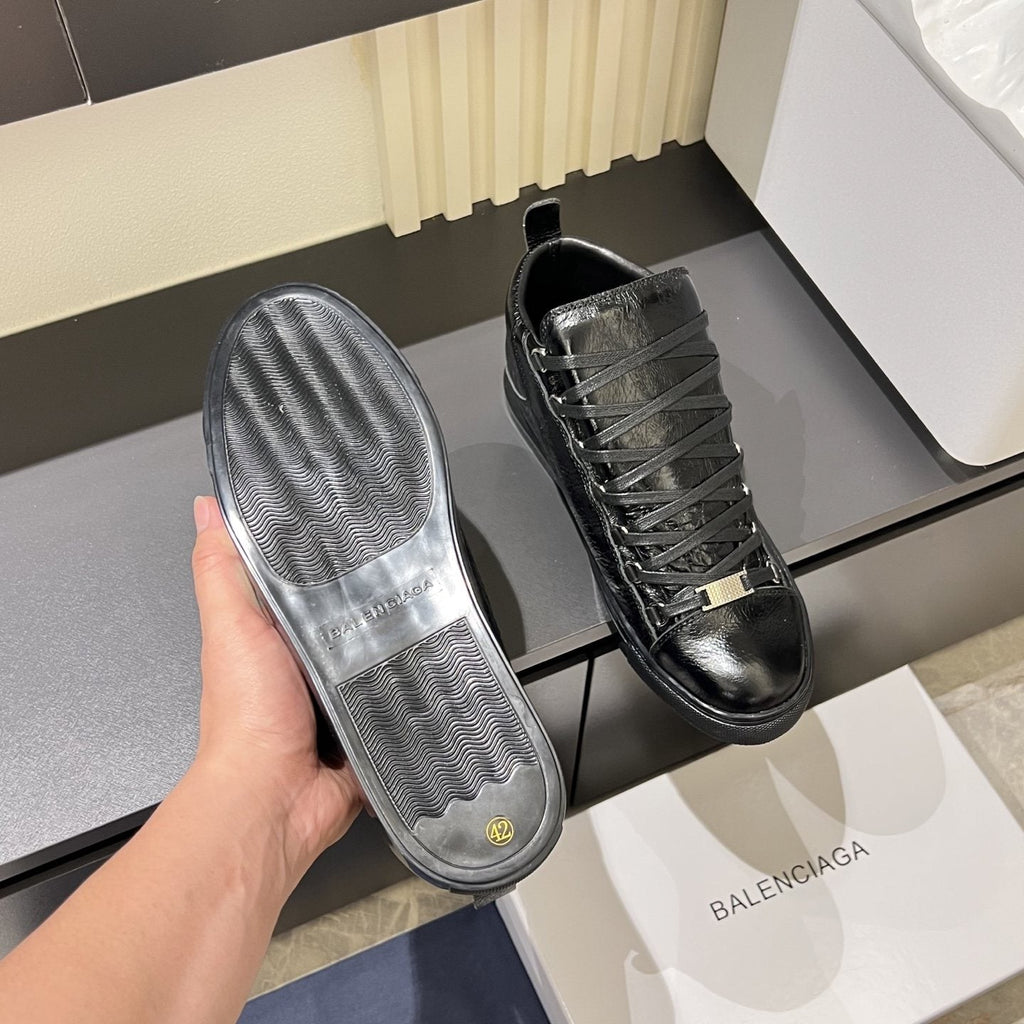 Balenciaga Black Textured High-Top Sneakers — detail