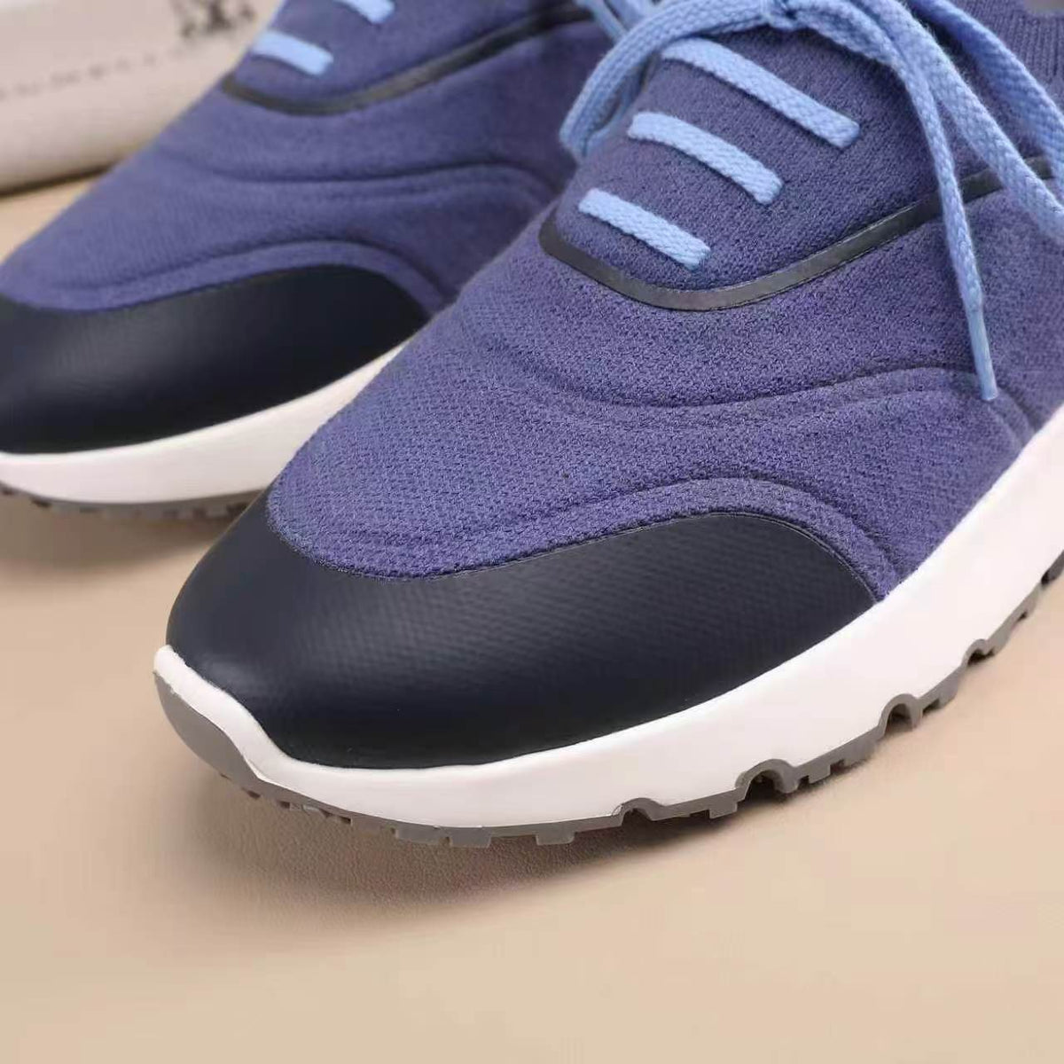 Brunello Cucinelli Blue Black & White Sneakers — detail