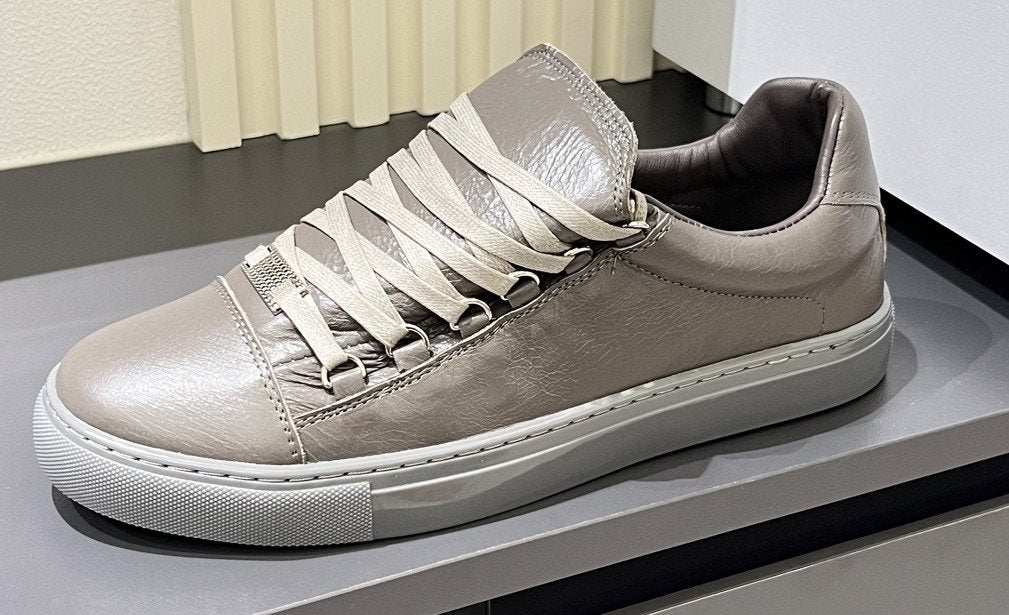 Balenciaga Taupe Gray Low-Top Sneakers — hero