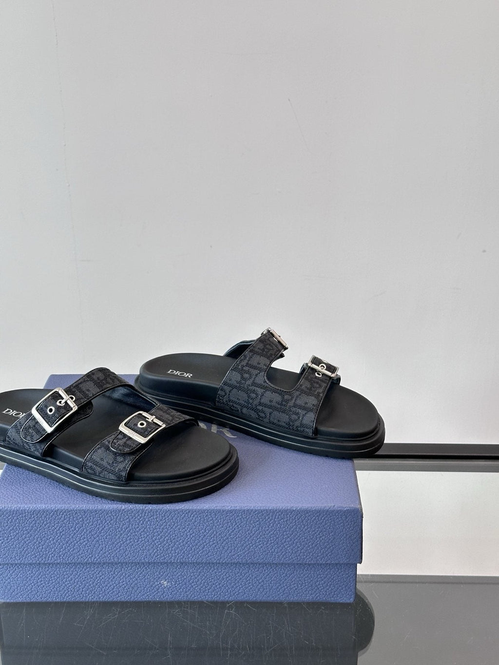 Dior Buckle Strap Slide Sandals — detail