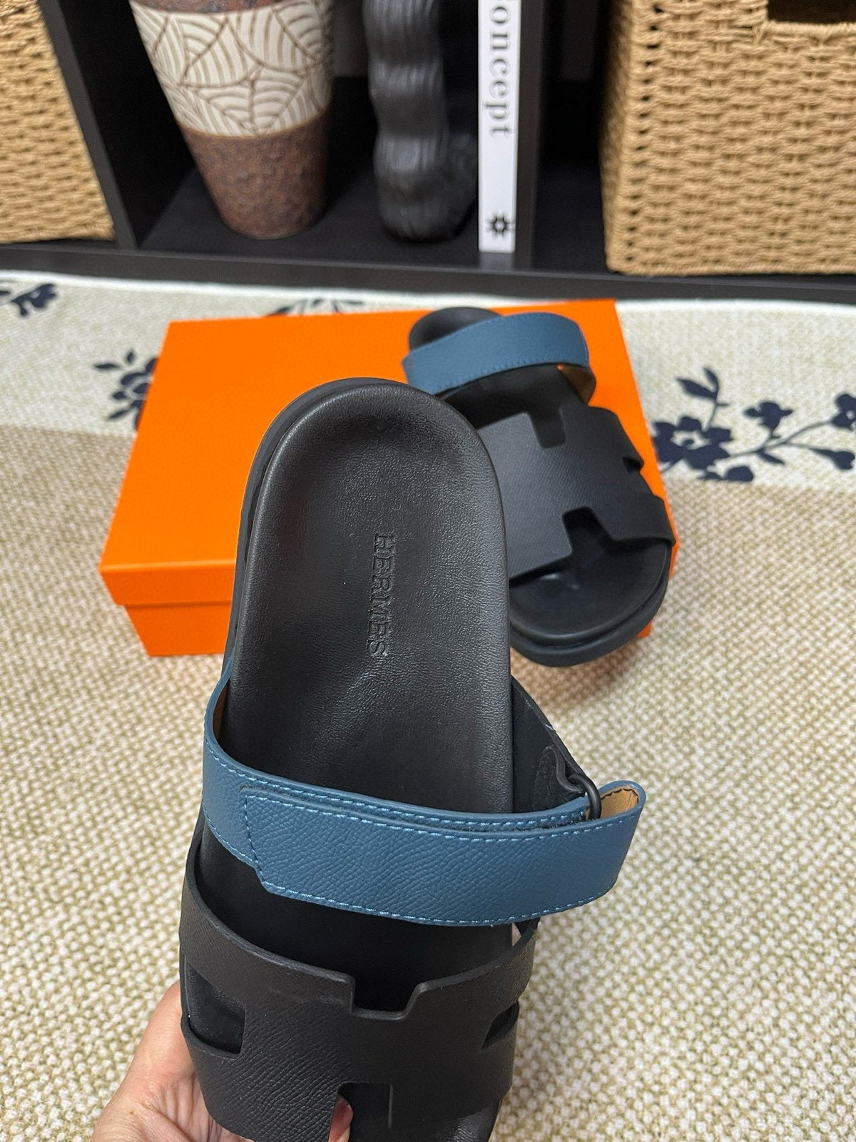 Hermès Kazimir Slide Sandals — back