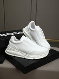 BOSS White Embossed Low-Top Sneakers — hero