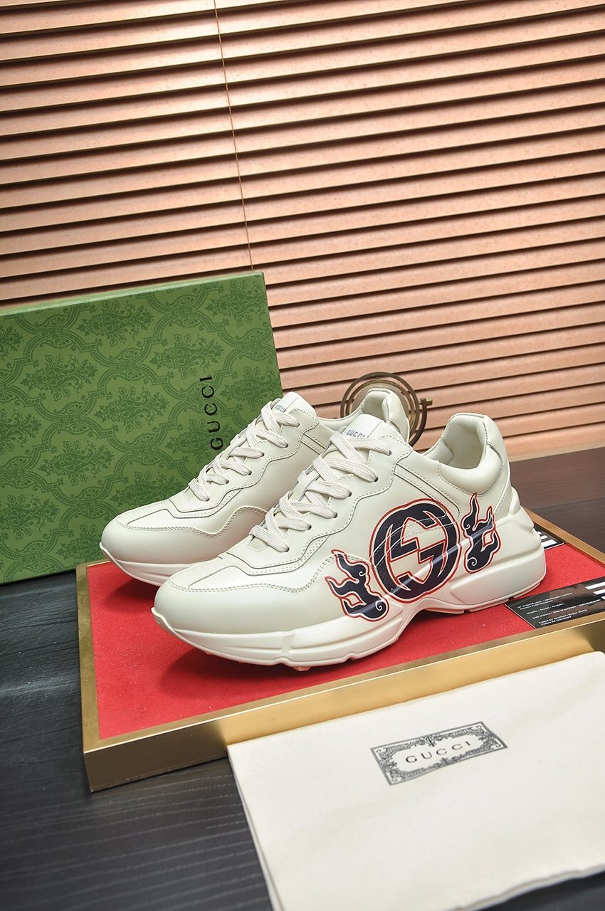 Gucci Off-White Emblem Sneakers — side