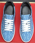 Burberry Blue Patterned Low-Top Sneakers — hero