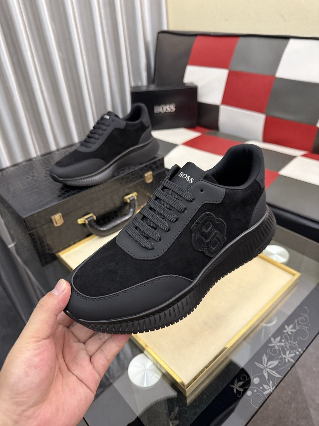 BOSS Black Low-Top Sneakers — model