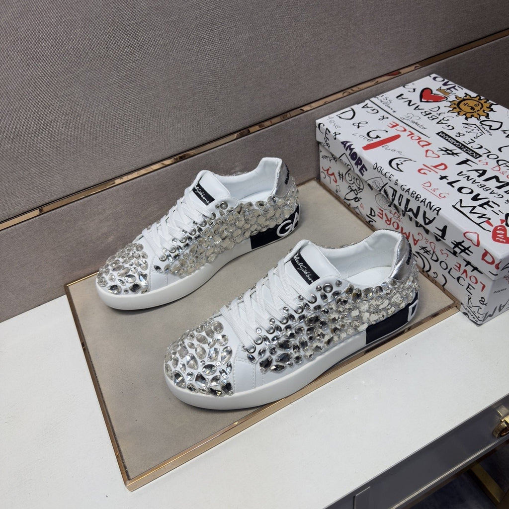 Dolce & Gabbana Crystal Low-Top Sneakers — front
