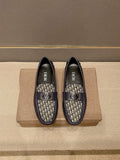 Dior Patterned Vamp Buckle Loafers — hero
