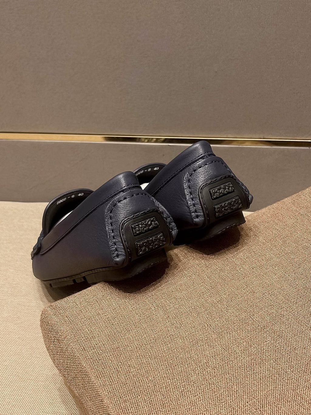 Dior Patterned Vamp Buckle Loafers — back