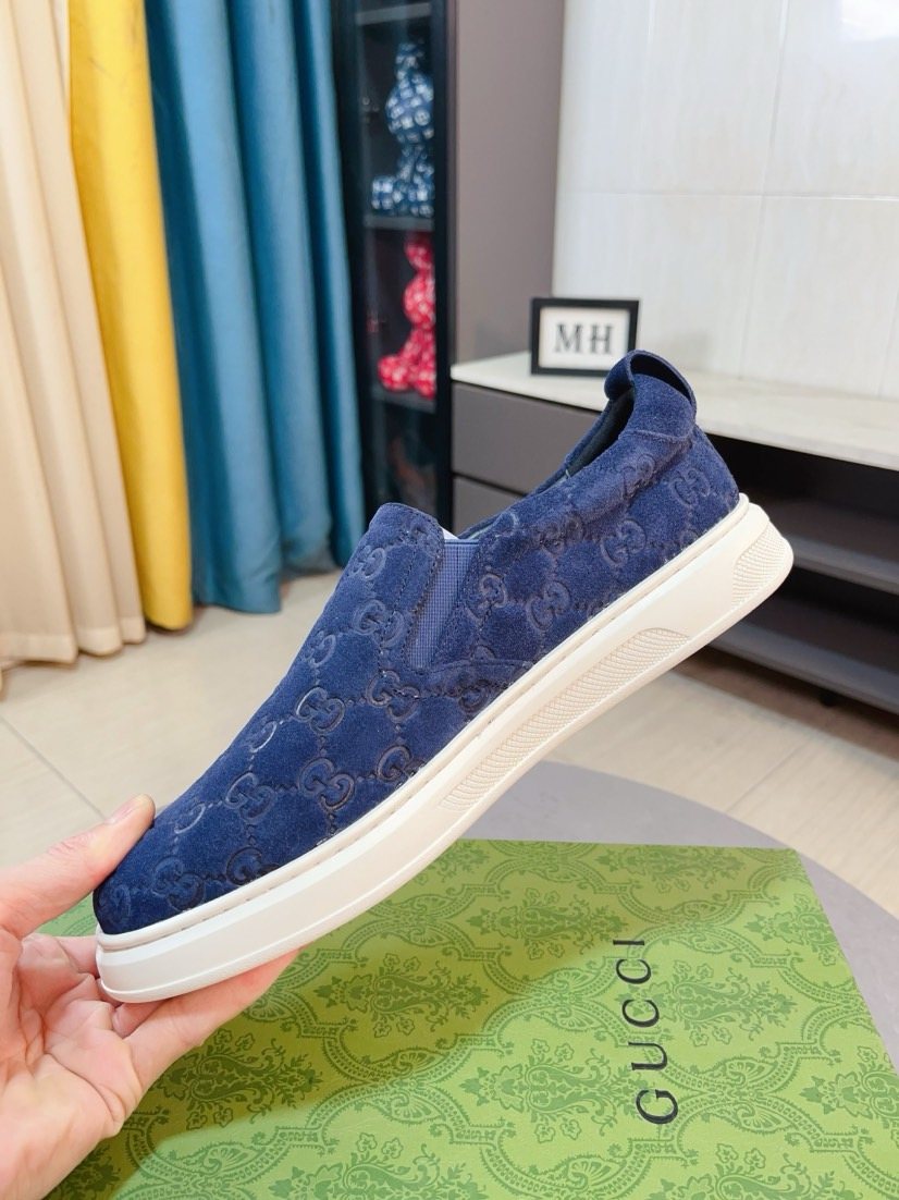 Gucci Embossed Slip-On Sneakers — side