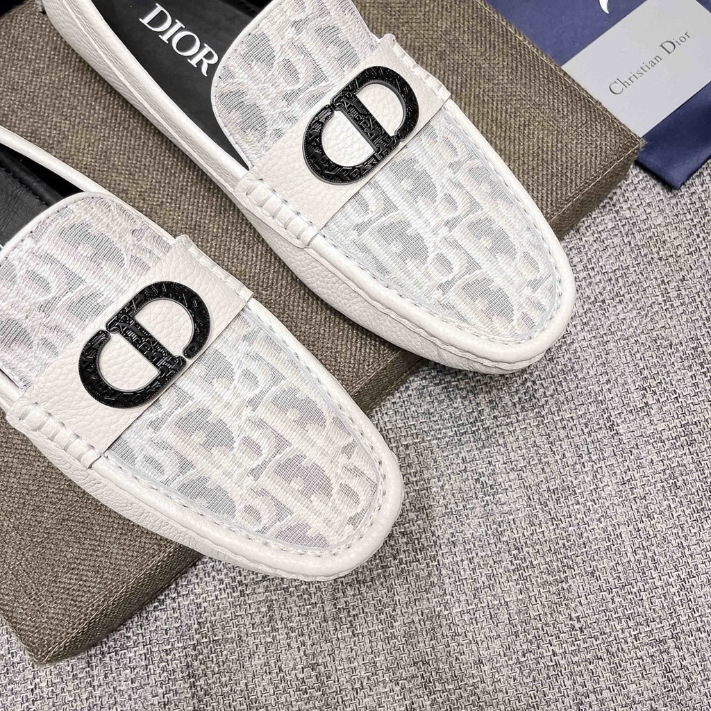 Dior Patterned Vamp Loafers — detail