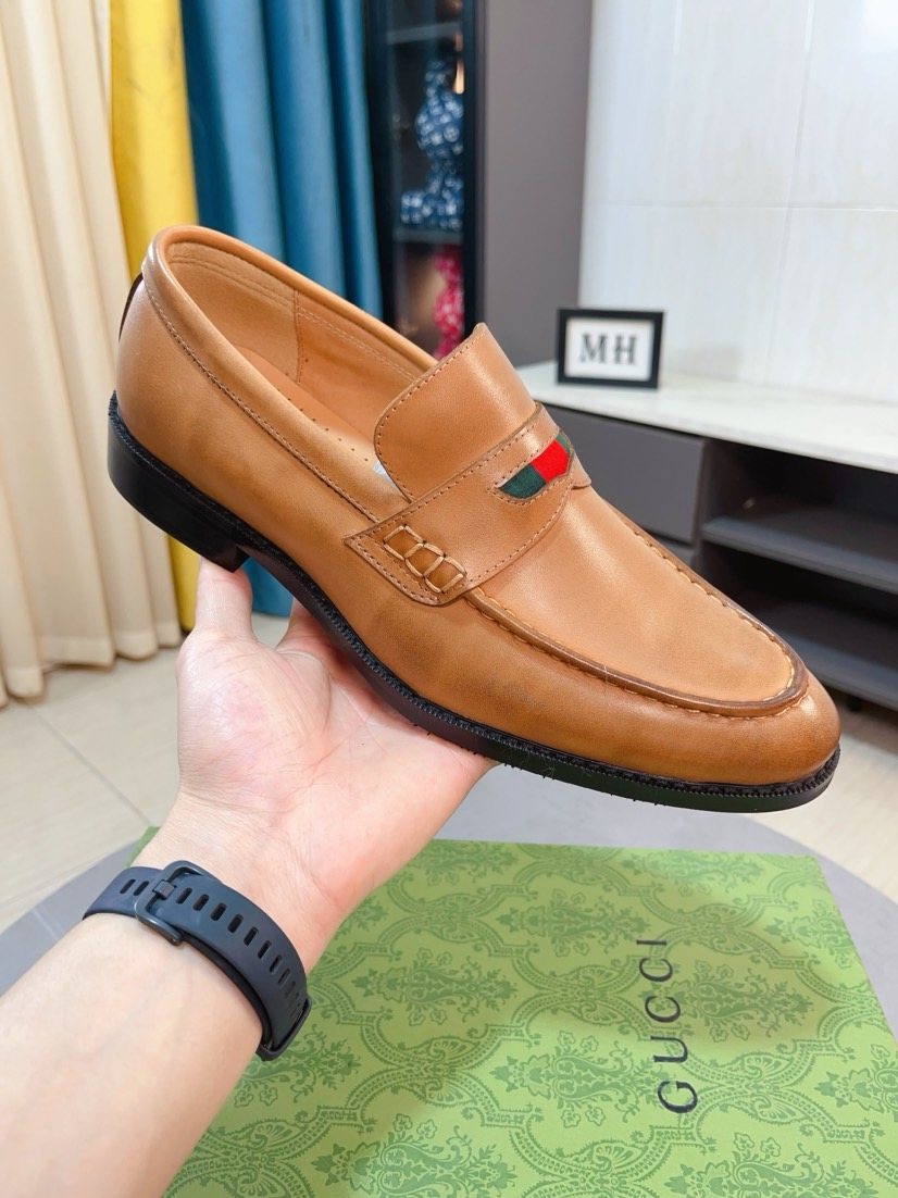 Gucci Web Stripe Loafers — side