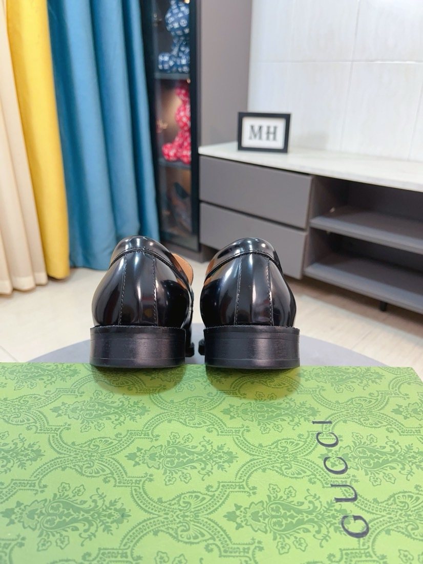 Gucci Web Stripe Loafers — back