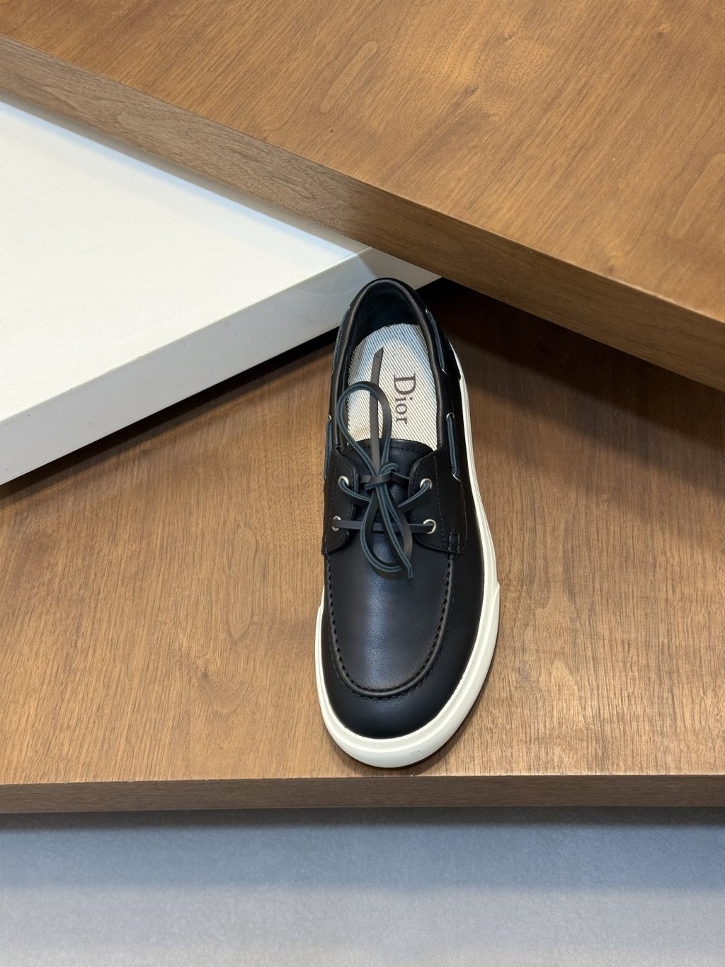 Dior Contrast-Trim Lace-Up Casual Shoes — front