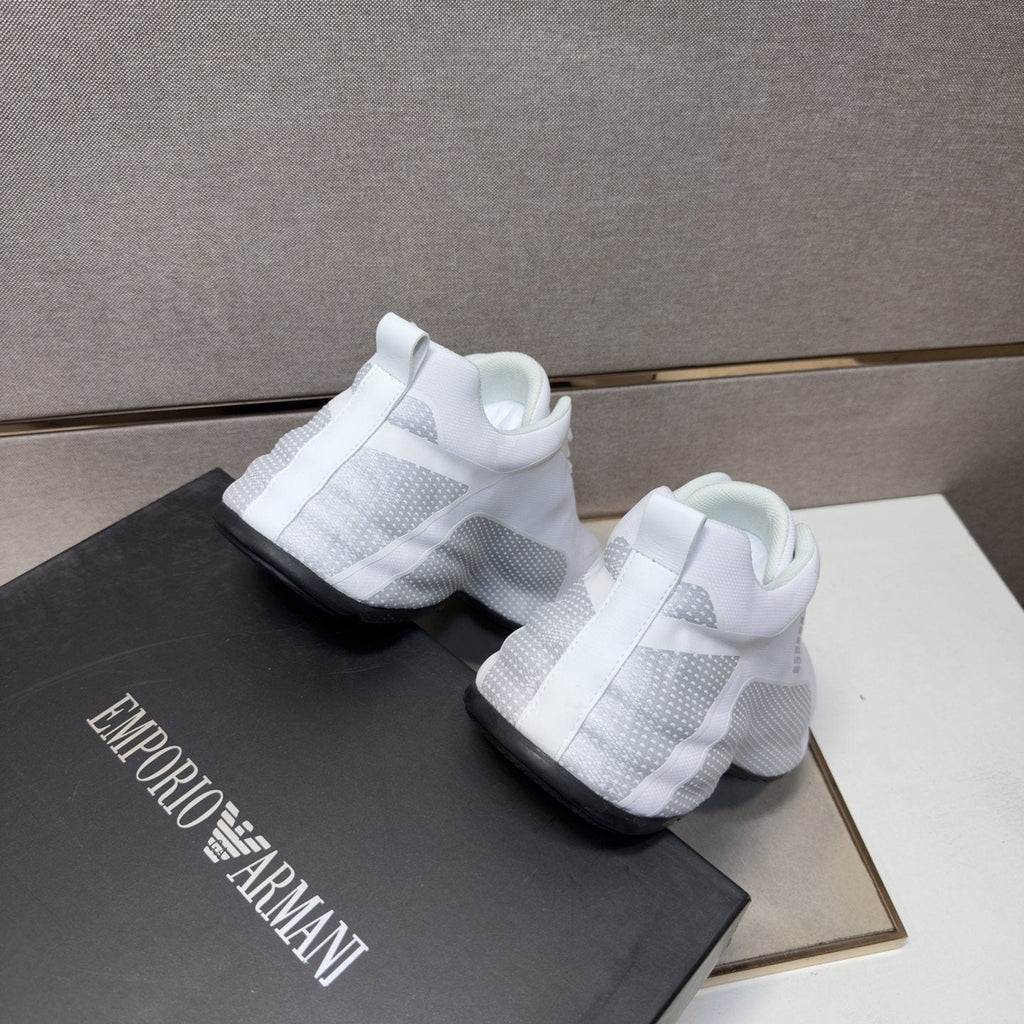 Emporio Armani Textured Panel Sneakers — back