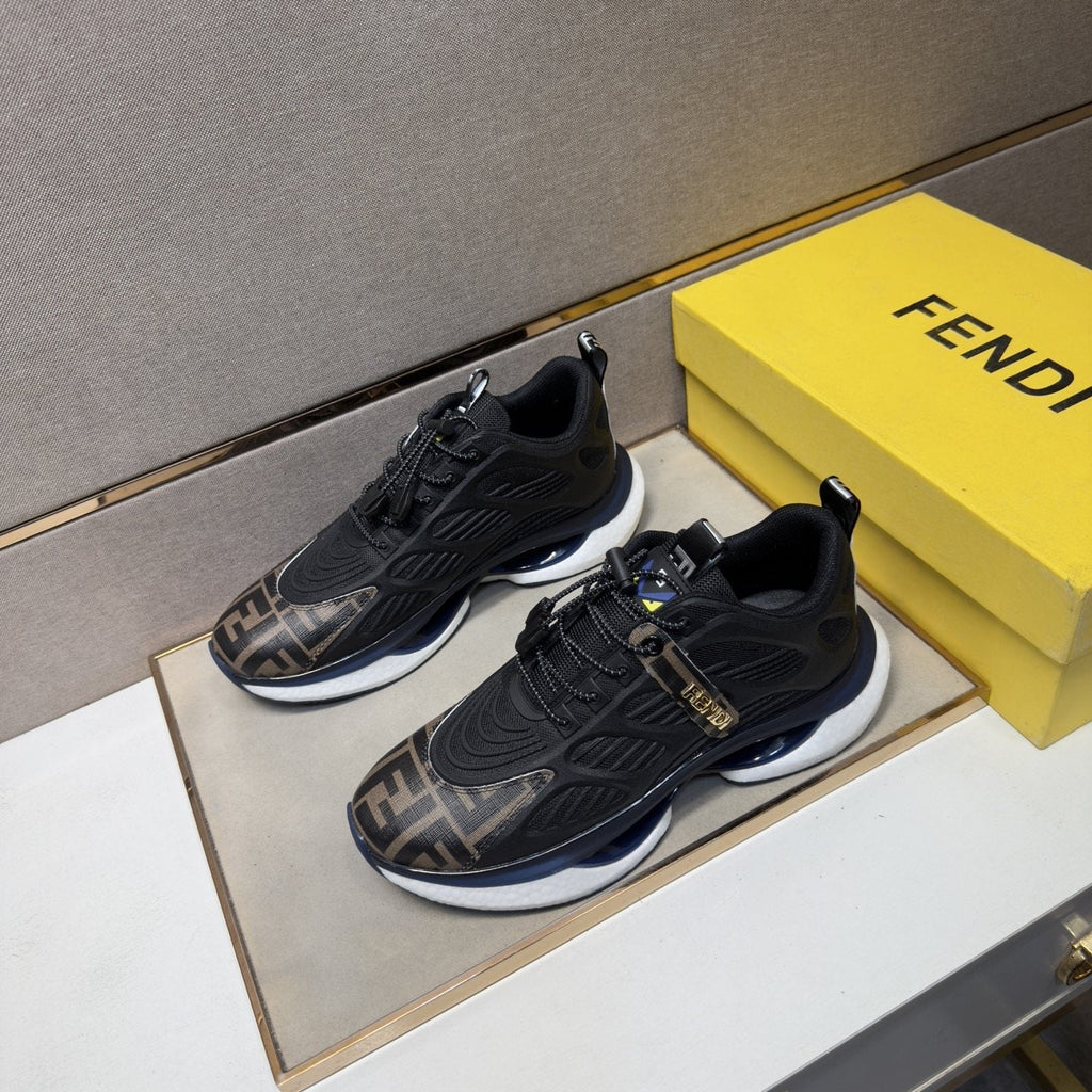 Fendi Patterned Toe Low-Top Sneakers — front