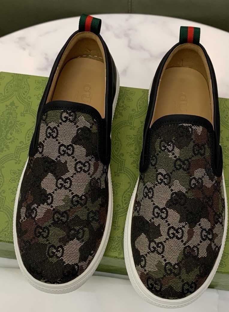 Gucci Patterned Slip-On Sneakers — hero