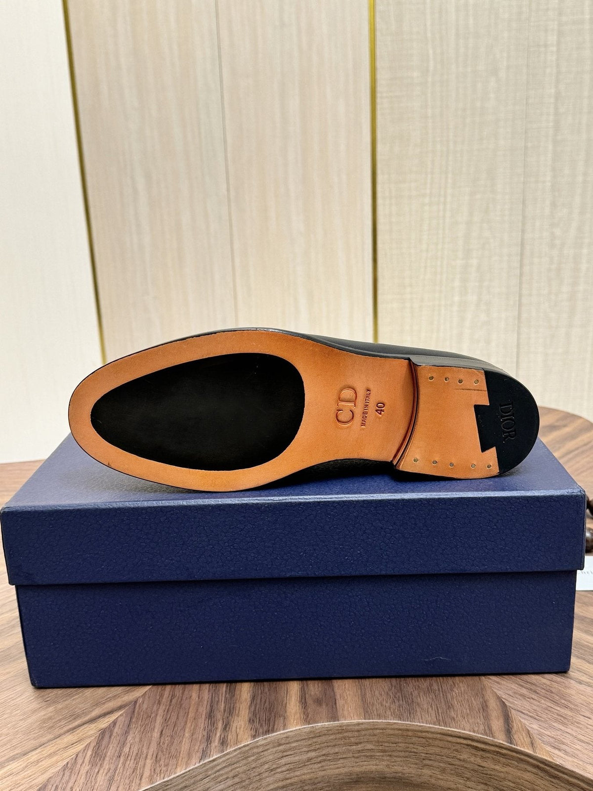 Dior Black Buckle Loafers — back