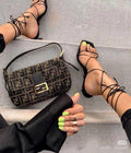 Fendi Monogram Flap Shoulder Bag — front