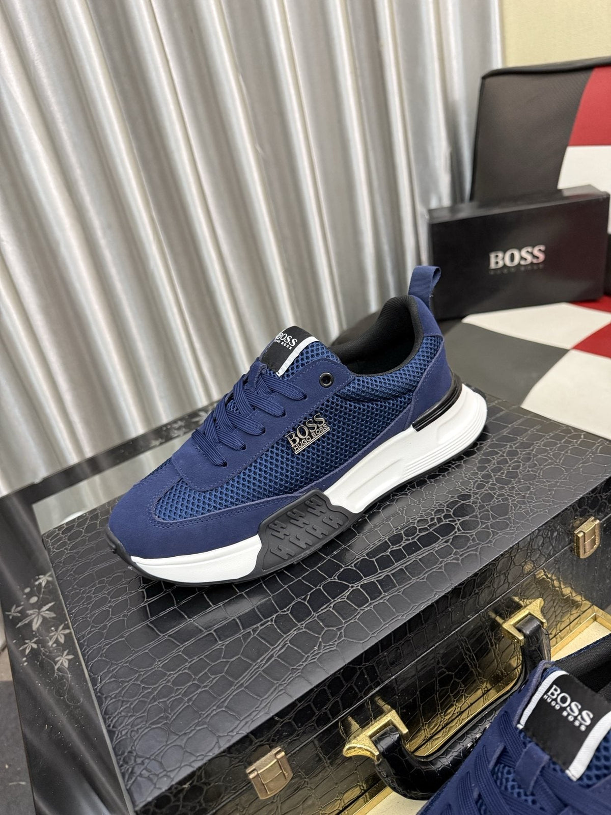 BOSS Mesh Low-Top Sneakers — front