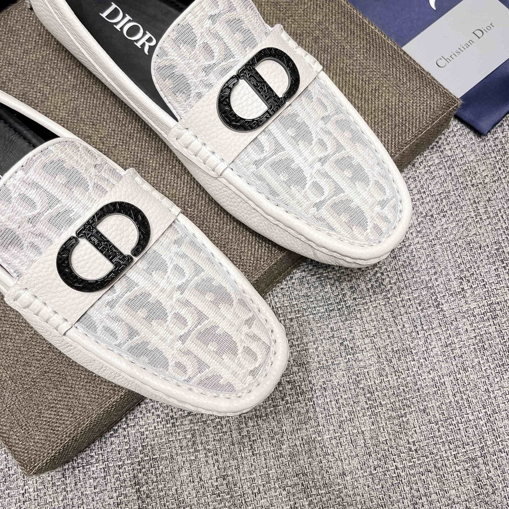 Dior Patterned Strap Loafers — front