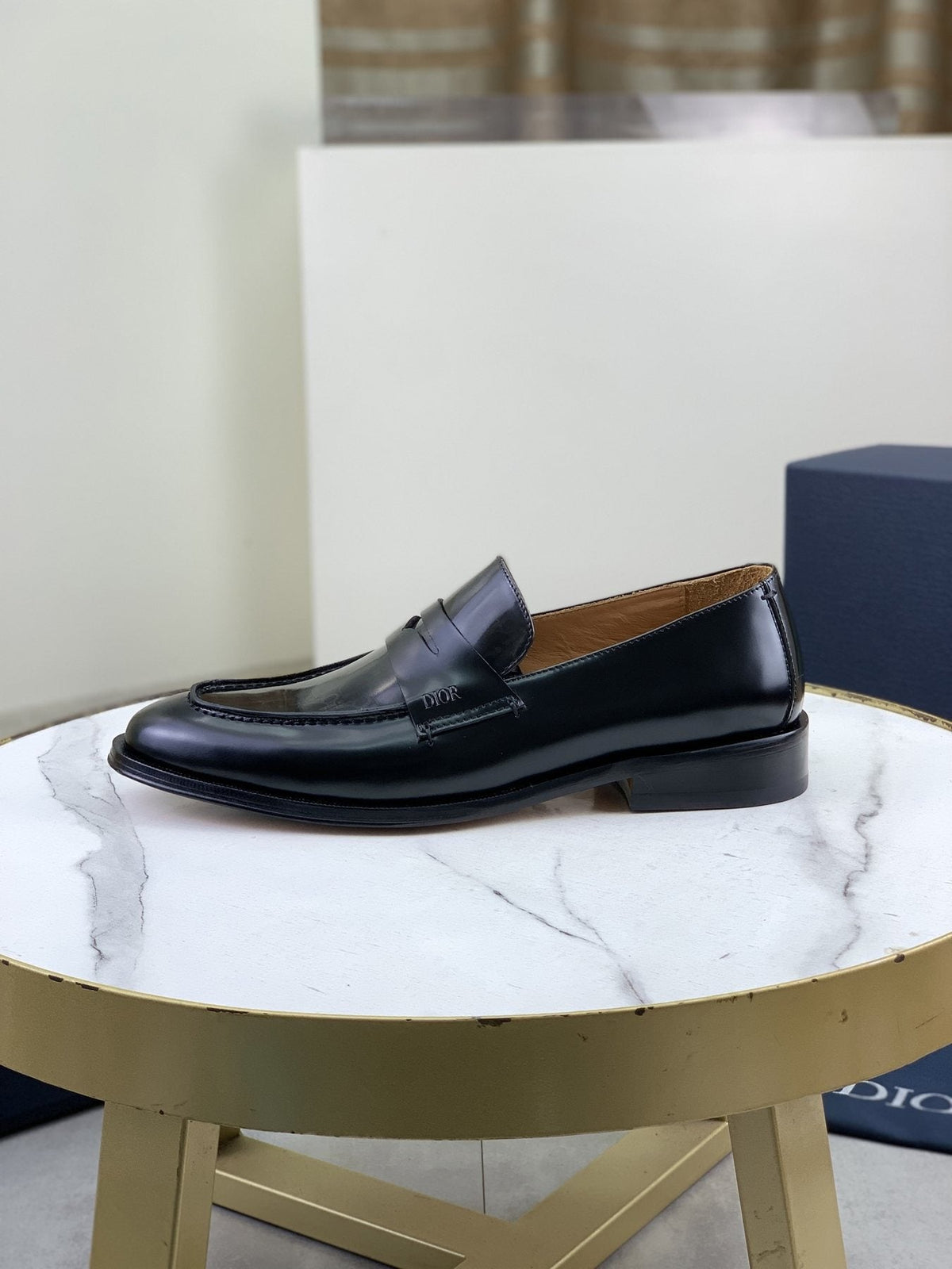 Dior Black Tassel Loafers — side